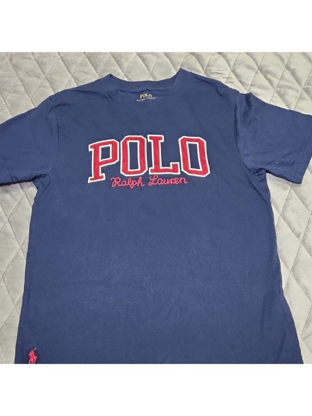 Ralph Lauren Kids Navy Tee with Red Accents